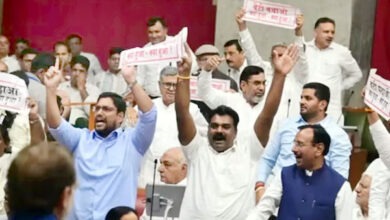 The first day of Haryana assembly was marred by uproar