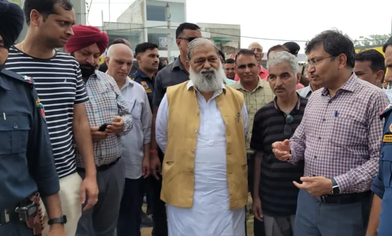 अंबाला छावनी इंडस्ट्रियल एरिया में पानी निकासी के लिए 50 करोड़ की बड़ी परियोजना, अनिल विज ने दिए आदेश